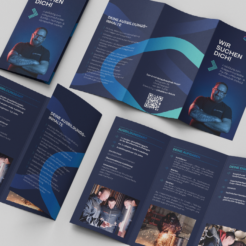 flyer, Builtech GmbH, layout design by bueroschmid/jutta schmid