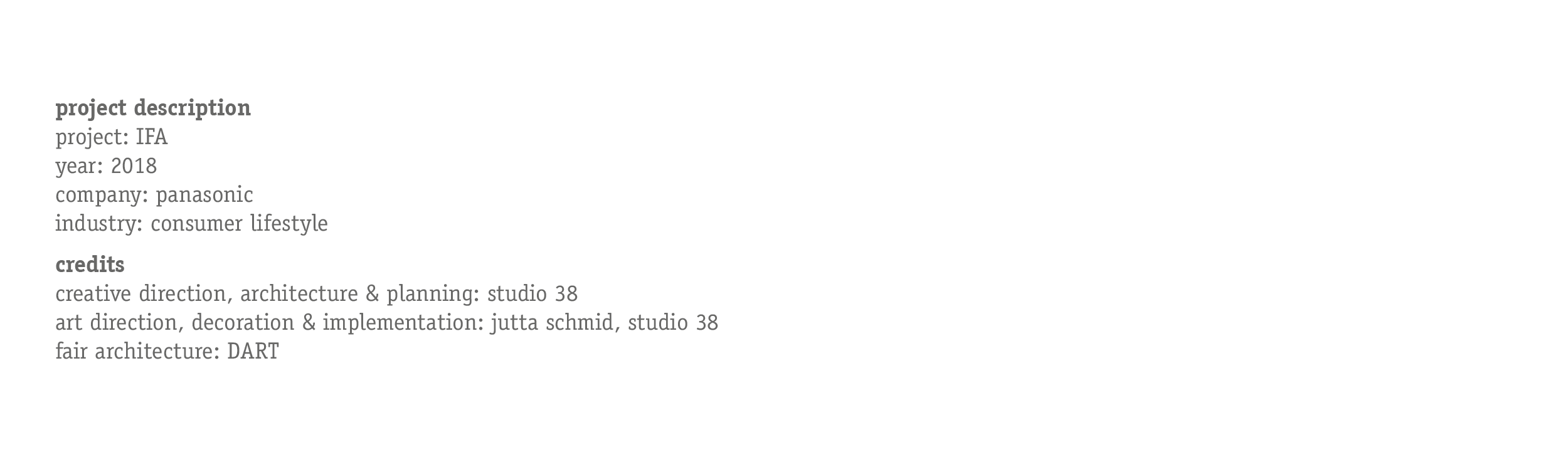 project description, set design, decoration for Panasonnic, IFA 2018, studio38, bueroschmid/jutta schmid
