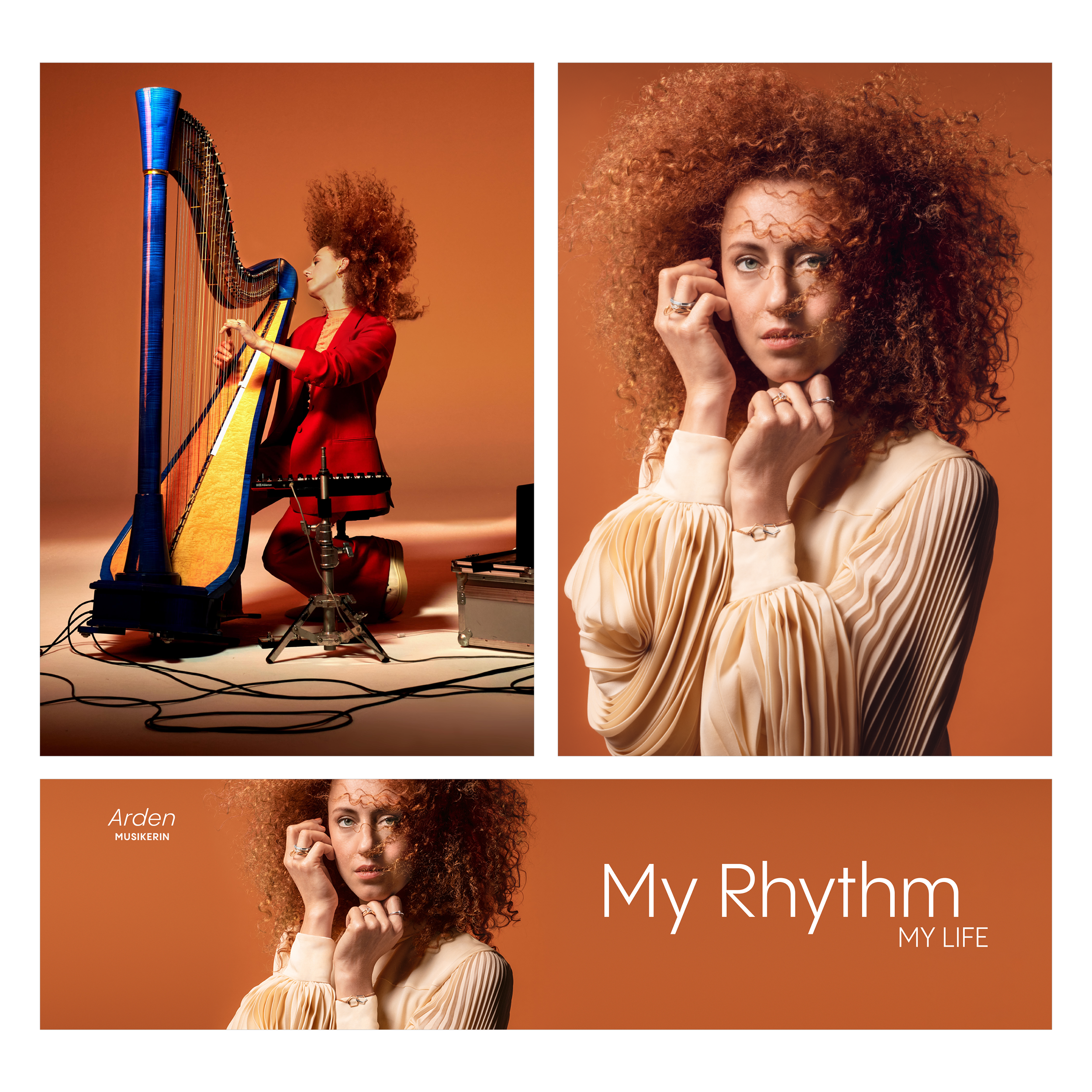 people shots, wempe campaign, 'my story, my life', jewelry, 2022, harpist, art direction by bueroschmid/jutta schmid