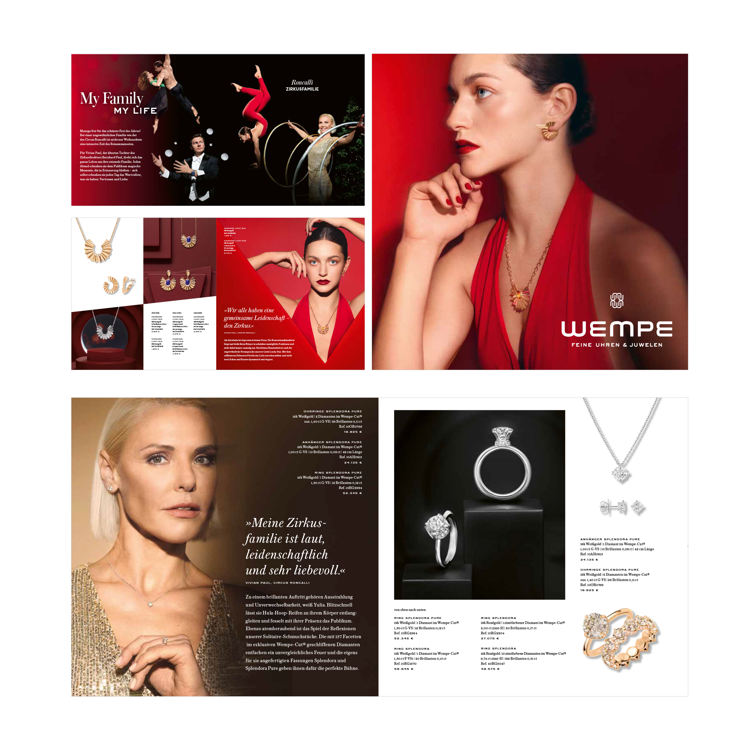 wempe campaign 'my story my life' jewelry booklet, 2022 art direction by bueroschmid/jutta schmid