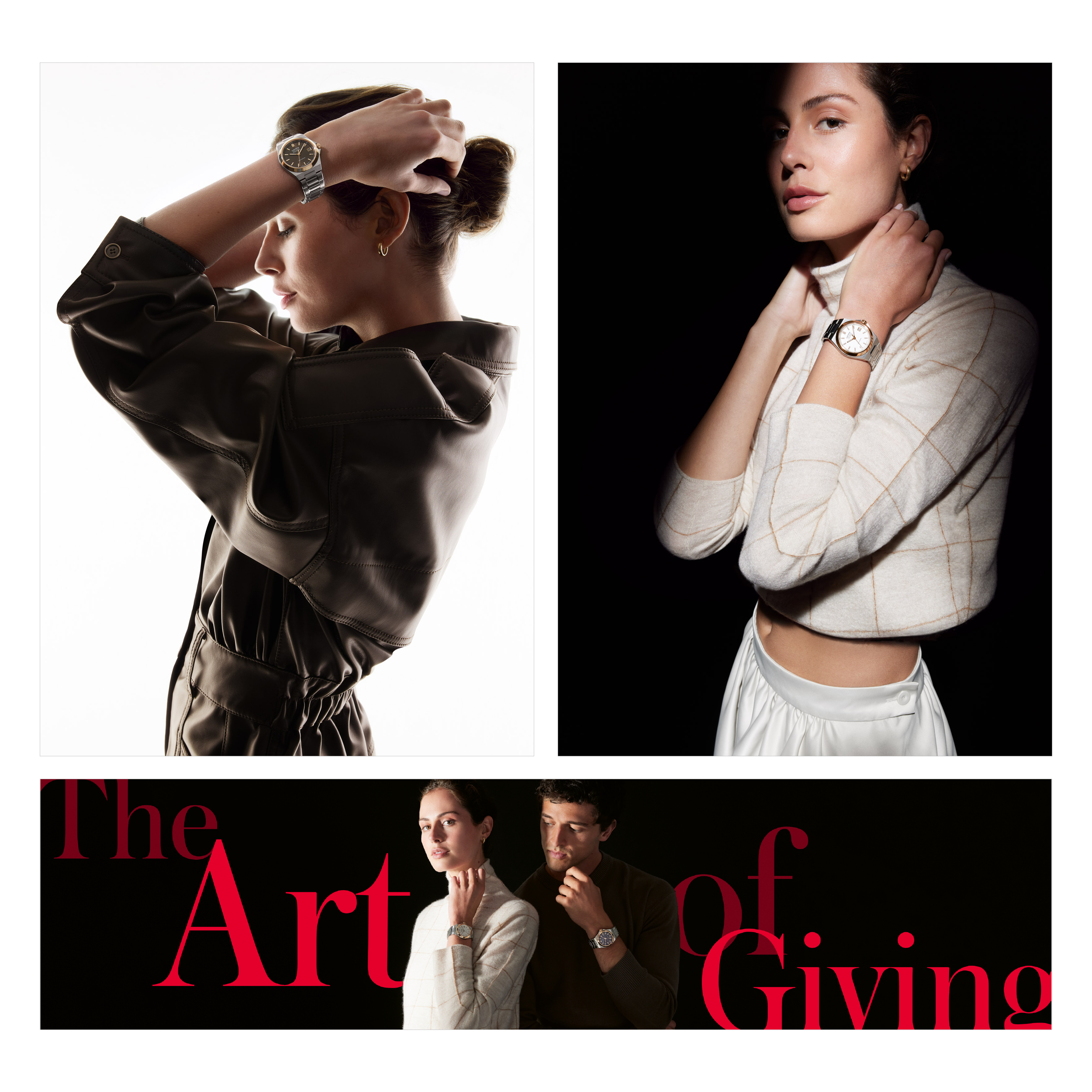 wempe campaign 'the art of giving', oct, 2023, people shots, watches, day & night