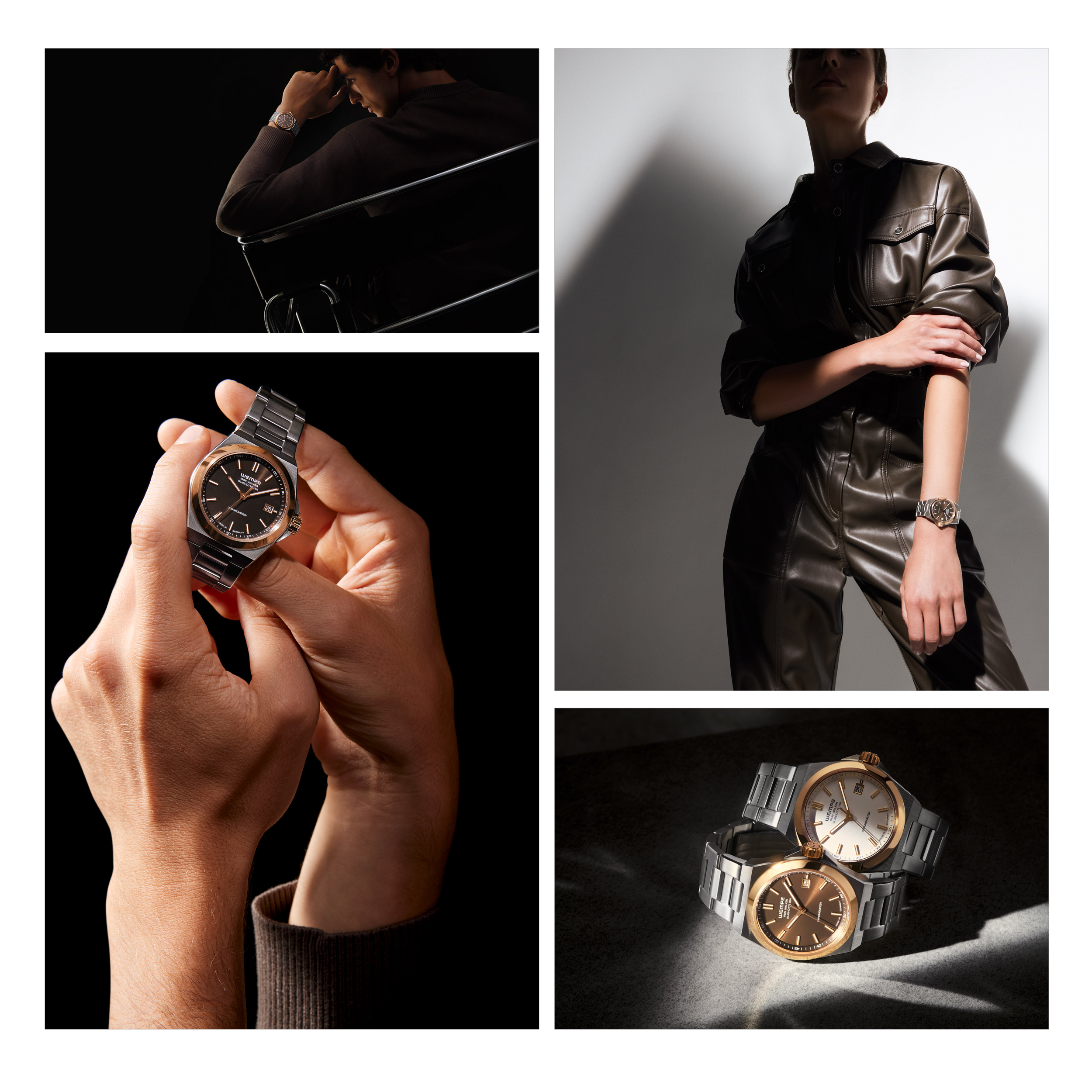 wempe campaign 'the art of giving', oct, 2023, people shots, watches stills, day & night